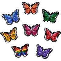 Sale 1Pcs Cute Butterfly Shoe Charms Pin for Croc Accessories DIY Shoe Wristband Decoration Women Party X-mas Gifts