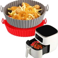 Air Fryer Silicone Basket Reusable High-Temperature Resistant Silicone Mold for Air Fryer Oven Tray Pizza Fried Chicken Liners