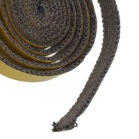 Heat Resistant Flat Stove Rope Gasket 2m Black Fiberglass Sealing Parts For Stove Glass, Oven, Chimney Doors Replacement Parts