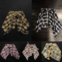 Fashion College Asymmetrical Skirt Women Summer Plaid Skirt Women Casual Students Fake Shirt Mini Skirt Female Accessories