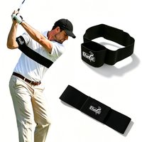 Golf Swing Arm Band Trainer Nylon Adjustable Arm Corrector Fix Posture & Swing Plane Stability Training Aid for Beginners