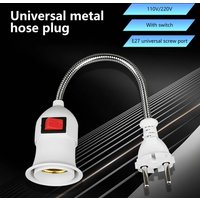 EU/UK /US Plug E27 Lamp Base Wall Flexible Holder Light Socket Converter Bases On/Off Book light Adapter Plug Switch