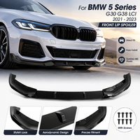 Für BMW 5er G30 G38 LCI Frontspoilerlippe 2021-2023, als Set verkauft, glänzend schwarz, Carbon-Optik, ABS-Kunststoff, Ersatz-Frontstoßstangenlippe, direkte Passform, einfache Montage, Autozubehör,