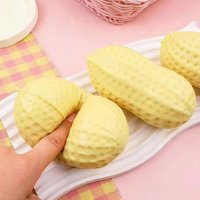 Peanut Stress Ball Crunchy Squeeze Ball Squishy Toy Buttery-Soft Feel Fidget Toy ASMR Sensory Stress Relief Adults Birthday Gift