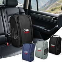 For Audi Sline RS TT S S3 S4 S5 S6 S7 S8 A3 A4 A5 A6 Q5 Q6 Q7 Quattro Q3 Q5 Car Logo Shoes Storage Bag Holder Auto Accessories