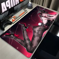 Large Speed Kawaii Cute Anime Girl Gaming Mouse Pad Non Slip Rubber Stitched Edge Oversized Desk Mat For PC Gamer Laptop Durable