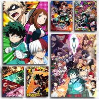 Anime M-My H-Hero A-Academia Poster Art Print Anime Style Home Decor Ideal Gift Perfect Room Decor