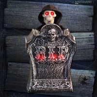 Halloween Skeleton Foam Tombstone Decoration With RIP Letters Bad Omens Haunted House Decor for Home Garden Frighten Kids