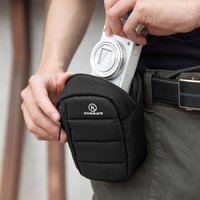 Portable Small Crossbody Camera Bag with Shoulder Strap Compact Zipper Closure Travel Storage Case