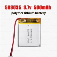 3.7V 500mAh 503035 Lipo Lithium Polymer Battery Replacement Cell for Bluetooth Headset Audio Pet Drinker Mobile Phone