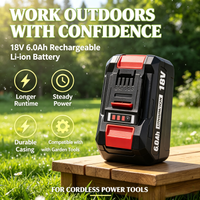 6,0 Ah 18 V wiederaufladbarer Li-Ion-Ersatzakku für Einhell EIN18C2 Power X-Change PX-BAT4 4511396 4511437 Akku-Werkzeuge