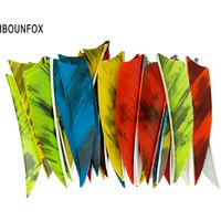 25Pcs Archery Arrows Feather Fletching 3Inch IBOUNFOX Colored Turkey Feather Vanes for Hunting Shooting Bow Accessories
