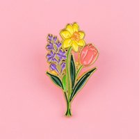 Bright Rose Bouquet Enamel Pins Plant Flower Brooch Pines Lapel Pin Badge on Backpack Clothing Accessories Fashion Jewelry Gifts