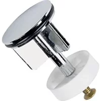 For Kitchen & BathroomBag Multi 38mm Modern Round Pop-Up Push Drain Stopper Sprung Plug - Chrome Finish