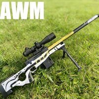 Manual Launchable Toy Gun Gel Ball Shooter Artificial Sniper Model for Boys Game Toy
