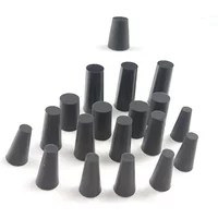 Conical Silicone Rubber Plug Flask Tapered Tube Masking Hole Stopper Black Stoppers Sealing End Cover Caps High Temp Bungs