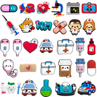 30Pcs/Set medical care Shoe Charms DIY Shoe Buckle Accessories PVC Shoe Decorations Christmas Gifts