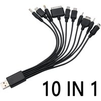 Universal USB To Multi Plug Cell Phone Charger Cable 10 to 1 USB Cable For Samsung Xiaomi Huawei Google OPPO MP3 Charger Cable