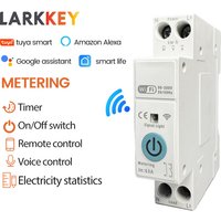 Tuya WiFi Smart Circuit Breaker MCB 1P+N 63A Timer Power Energy Metering Voltage Current Protector Voice Remote Control Switch