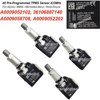 4PCS A0009052102 433MHz TPMS Sensor A0009058708 A0009052202 A0009054104 For BMW 1-8-Series i4 i7 iX M5 X1 X3 X4 X5 X6 X7 XM Z4