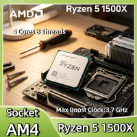 AMD Ryzen 5 1500X Desktop Processor 4C 8T 3.5 3.7GHz 14nm Zen AM4 Socket 2MB L2 16MB L3 65W PCIe 3.0 Gaming CPU Tray