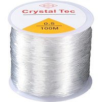 0.4-2mm Elastic Crystal Cord Crystal Clear 100m Transparent Beading Thread Elastic Stretch TPU Stretch Bead Cord