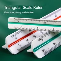 30cm Plastic Triangular Scale Small/Large Size Multi-Purpose Architect Engineer Technical Ruler Three-Edge Drafting Scale Ruler