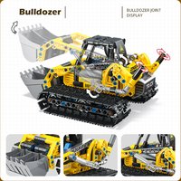 City Technical MOC Wheel Loader Car Heavy Mining Truck Crane Building Blocks DIY Engineering Excavator Bricks Toy Set for Gift