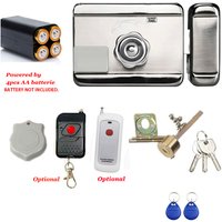 Wireless Remote Controller AA Battery Powered Electronic Rim Lock Serratura Intelligente DC12V For Access Control System