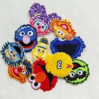 10 pcs Cartoon Patches Animal cute Embroidered Patches Iron On Embroidered Clothes For Clothing DIY Ironing Sew Stickers