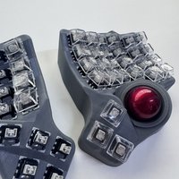 New Charybdis MK2 Curved Split Keyboard Kit 4x6 Custom Trackball Bluetooth Wireless Dual-mode Hot Swap Split Mechanical Keyboard