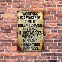 1pc Inspirational Sign, Retro Rustic Wall Art, Humorous Motivational Plaque, Suitable for Home, Bar, Cafe, Garage, for Man Cave