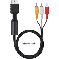 1.8m RCA Cable for PS2 PS3 PS PlayStation AV Cable Splitter Audio Video Extend Cord Game Player to Monitor TV RCA Wire Adapter