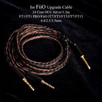 24 core Headphone Upgrade Cable Compatible with FiiO FT1/FT1 PRO/FiiO JT7/FT3/FT5/FT7/FT13 Replacement Accessory for Audiophiles