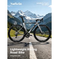 Lightweight Competitive Bike Drop Handlebar Hydraulic Disc Brake Integrated Hand Shifter Variable Speed Road Bicycle 16/18 Speed