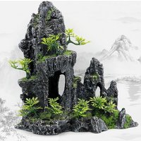 Aquarium Landscape Decoration Resin Mountain Fish Tank Decorative Stones Hideout for Fish Turtles Shrimp Aquarium Equipment