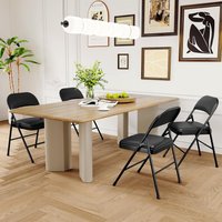 Metal Folding Chairs with Padded Cushion and Back, Metal Chairs with Cushion and Durable Steel Frame, Indoor Outdoor Portable St