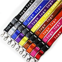 100PCS Free Custom Lanyard Customized Pattern / LOGO Neck Hanging Rope Colorful Printing DIY Straps 2CM Width