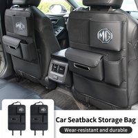 Car Seatback Organizer Anti-Kick Pad Trunk Storage Bag Accessories For Morris Garages MG 6 3 5 7 TF ZR ZS HS GS GT Hector RX5 RX