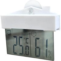 Digital Weather Station Suction Cup Digital Window Thermometer Hydrometer Large LCD Window Hydrometer for Baby Bedroom