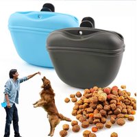 Outdoor Pet Feeding Bag Training Dog Food Pocket Portable Silicone Pet Snack Pouch Outdoor Walking Dog Hanging Style Waistpack