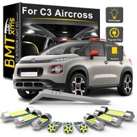 BMTxms 8Pcs Canbus Light Bulb Kit For Citroen C3 Aircross 2017 2018 2019 2020 2021 2022 LED Dome Reading Trunk Interior Light