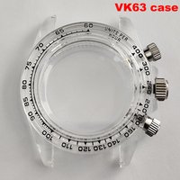 VK63 transparent case VK63 39.3mm acrylic case suitable for VK63 movement watch modification accessories men's watch