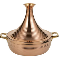 Stainless Steel Moroccan Tajine Pot with Induction Compatible Base for Versatile Cooking Needs