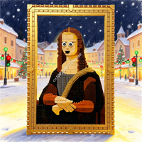 1508pcs MOC Art Mona Lisa Cartoon Mod Model Building Blocks Construction DIY Toy Christmas Gifts Education Creative Idea