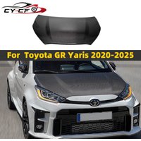 Real Carbon Fiber Front Engine Hood For Toyota GR Yaris GXPA16 OEM Car Front Engine Hood Bonnet Air Vent Cover Bodykit FRP 2020+