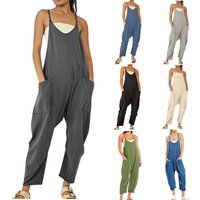 Special Price Romper Fashion Design all Cotton Loose Casual activity adjustment sling romper wide leg pants maternity pants