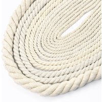 2/5/10 m Beige 5–20 mm geflochtene Makramee-Schnur, 3 Anteile, Baumwollseil, gedrehte Seile, Faden, dekorative Schnur, Tasche, Kleidung, Zuhause, Spitze, Nähen