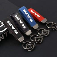 Car Key Ring New Classic Vintage suede Leather Keychain Men Women Personality Fashion Leather For Dodge RAM Car Accessories
