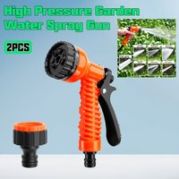 2Pcs High Pressure Garden Spray Gun Adjustable Nozzle Anti-Slip Handle Fit Standard Water Hose Car Wash Watering Tool